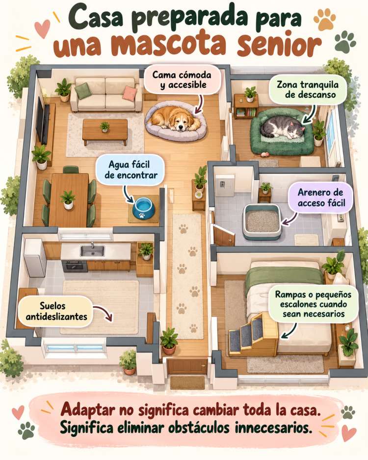 Casa adaptada, mascotas felices