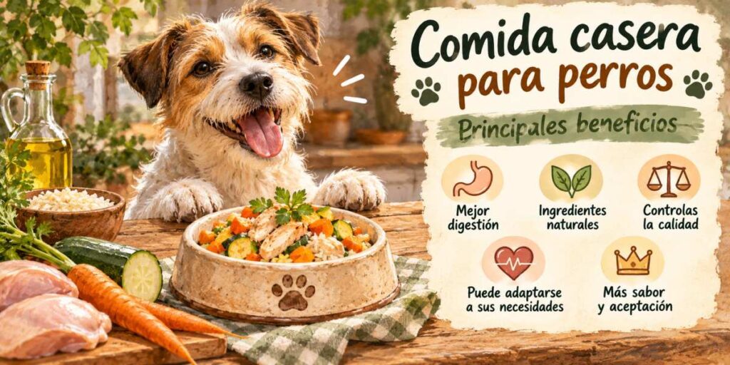 Comida casera para perros saludables